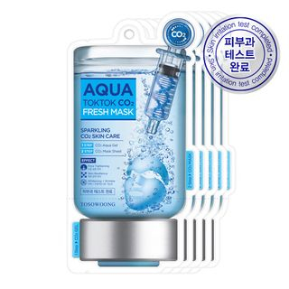 TOSOWOONG Aqua Tok Tok CO2 Mask 5pc 5sheets