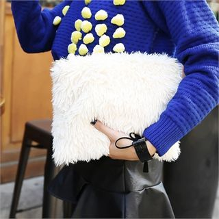 midnightCOCO Faux-Fur Clutch