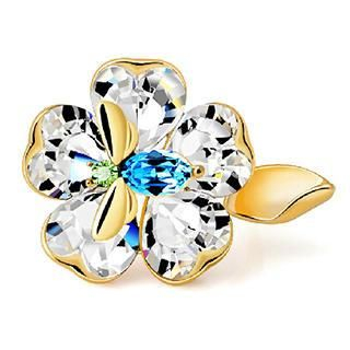 Mbox Jewelry Swarovski Elements Crystal Flower Ring