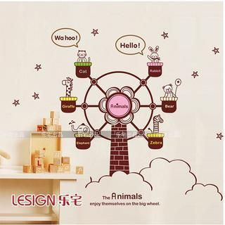 LESIGN Cartoon Ferris Wheel Pattern Wall Sticker