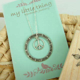 MyLittleThing Circle Peace Silver Necklace