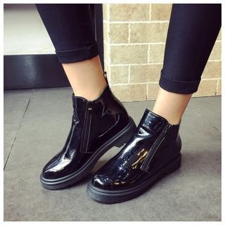BAYO Patent Ankle Boots