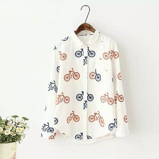 TOJI Long-Sleeve Printed Shirt