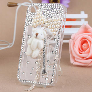 Fit-to-Kill Little Bear Butterfly iPhone 4/4S Case  White - One Size
