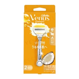 Gillette Japan - Venus Comfortglide Coconut Razor For Moist Skin Body & 2 Blade 1 Set