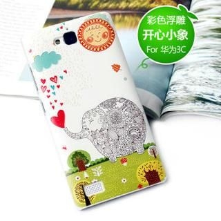 Kindtoy Elephant Print Huawei Honor 3C Case