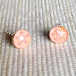 MyLittleThing Resin Little Snowflake Earrings (Baby Pink) One Size