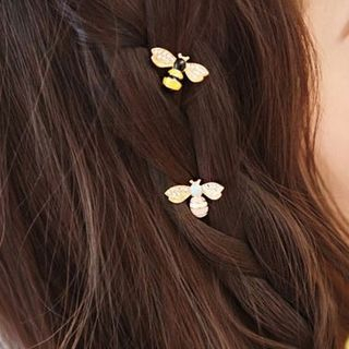 Seoul Young Rhinestone Honeybee Hair Pin