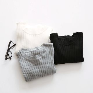Bonbon Plain Knit Pullover