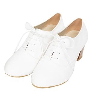 Faux-Leather Oxford Pumps