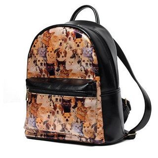 Princess Carousel Animal Print Faux Leather Backpack