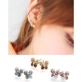 kitsch island Butterfly Swarovski Crystal Stud Earrings