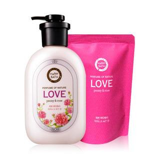 HAPPY BATH Love Set: Body Wash 500g + Refill 250g 2pcs