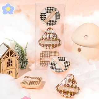 Houndstooth Cloud Sensation Puff Set #Puff - 3pcs