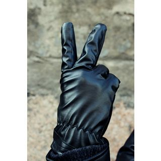 Ohkkage Faux-Leather Gloves