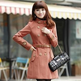 Romantica Double-Breasted Coat with Belt