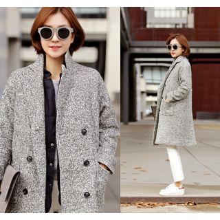 ssongbyssong Double-Breasted Wool Blend Coat