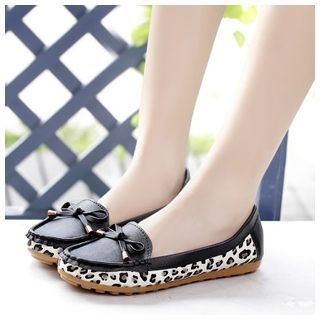 Sunsteps Leopard Bow Loafers