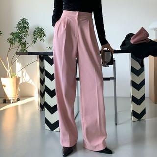 Tuck Wide Corduroy Pants