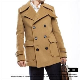 beige pea coat