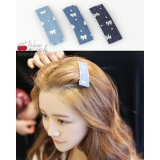 Miss21 Korea Ribbon Print Hair Pin