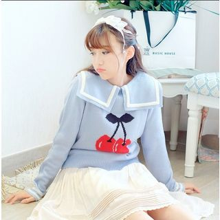 Moricode Embroidered Sailor Style Sweater