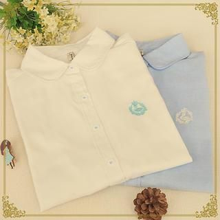 Fairyland Long-Sleeve Swan Embroidered Shirt