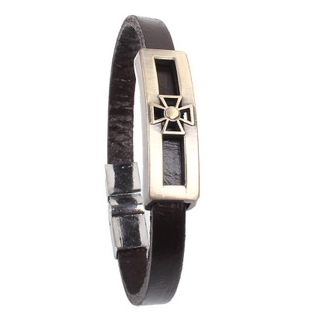 KINNO Cross Genuine Leather Bracelet