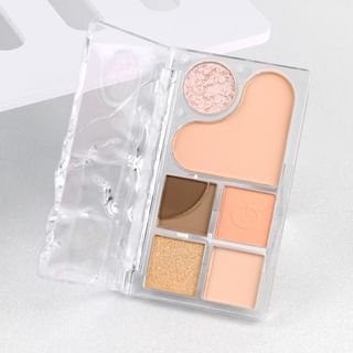 Gege Bear - 6 Shade Eyeshadow Palette - #01 Apricot Mood #01 - 12.5G
