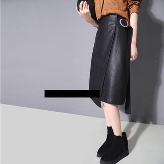 Sonne Faux-Leather Midi Skirt