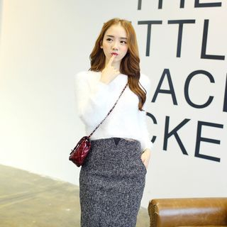 AC Furry-Knit Cropped Top