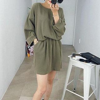 Fashion Street Long-Sleeve Tie Waist Dress