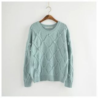Kirito Rosette Perforated Sweater