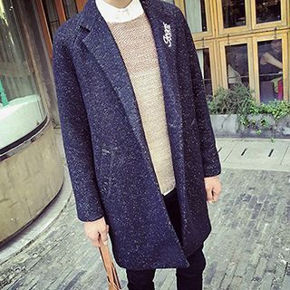 Besto Melange Woolen Lapel Coat