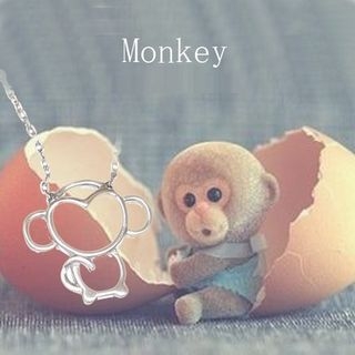 Love Generation Cutout Monkey Short Necklace