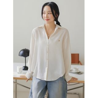 THEONME Charm Linen-Blend Shirt