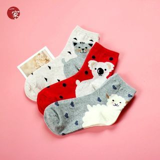Socka Cartoon Animal-Print Cotton Socks