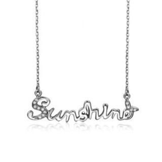 Zundiao Sterling Silver Lettering Necklace