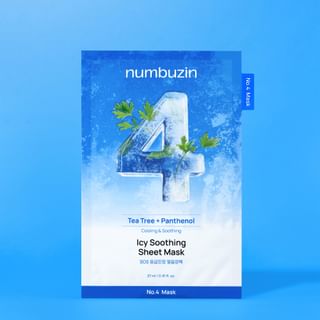 Numbuzin - No. 4 Sos Icy Soothing Sheet Mask 1 Sheet 2025 Version - 27Ml X 1 Sheet