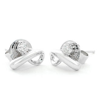 Keleo 18K White Gold Earrings with Diamonds