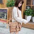 Faux-Leather Shoulder Bag Camel - One Size