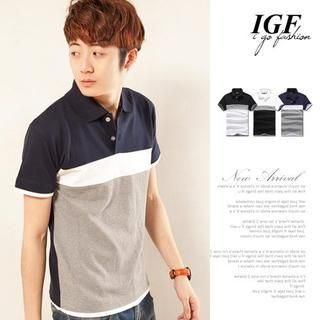 I Go Fashion Contrast Polo Shirt