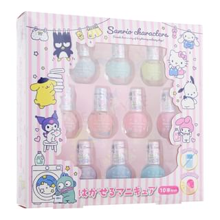 Race - Sanrio Characters Peelable Nail Polish Set 10 Pcs