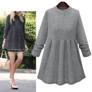 Bravo Long-Sleeve Pleated Dress