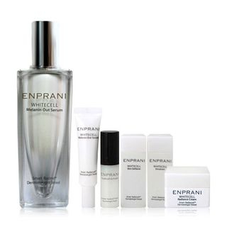 ENPRANI White Cell Set: Melanin Out Serum 50ml + Skin Softener 20ml + Emulsion 20ml + Youth Cell Activator 5ml + melanin Out Serum 10ml + Cream 10ml 6pcs