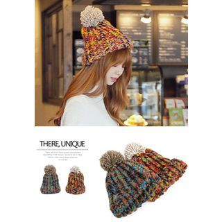 REDOPIN Pompom Mixed Color Beanie