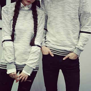 Besto Couple Matching Zip Knit Top