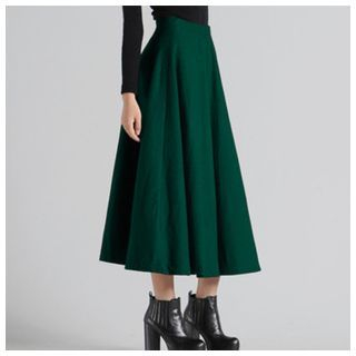 Sayumi Woolen Midi Skirt