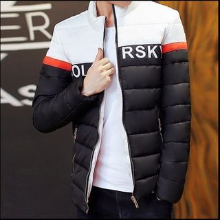 Danjieshi Two-tone Number Padded Jacket