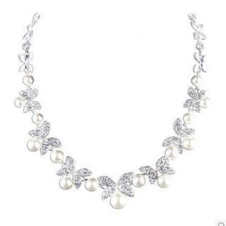 Best Jewellery Faux Pearl & Rhinestone Necklace